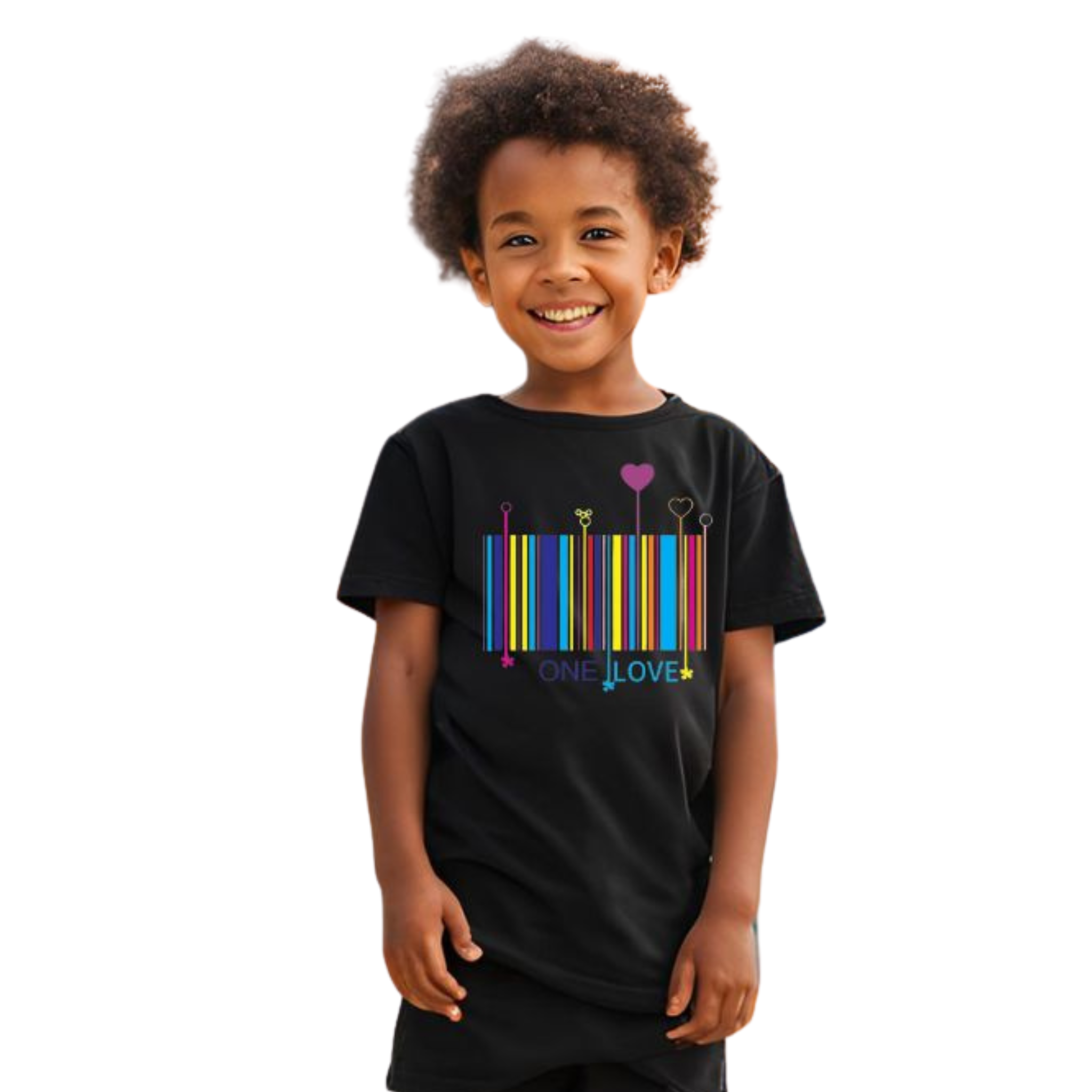One Love Kids T-Shirt Barcode Graphic