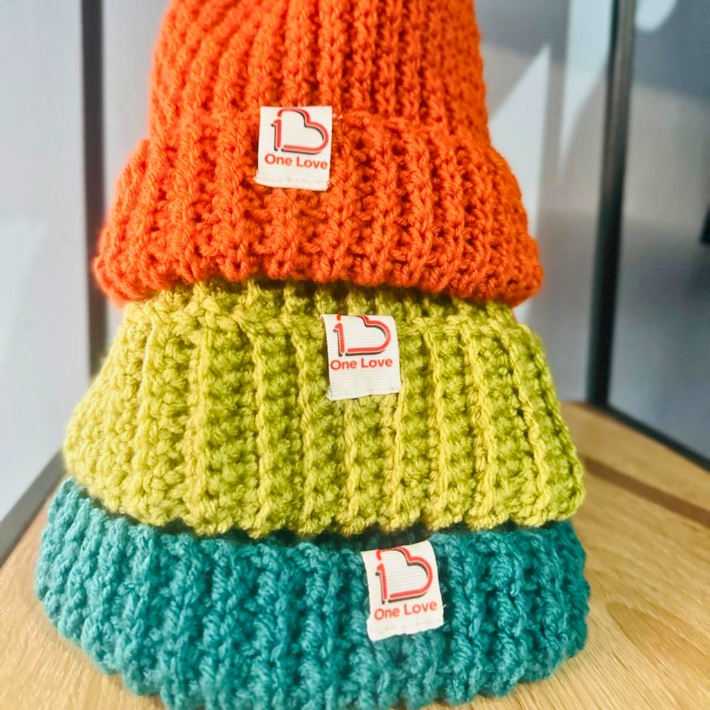 One Love Ribbed Knit Beanie