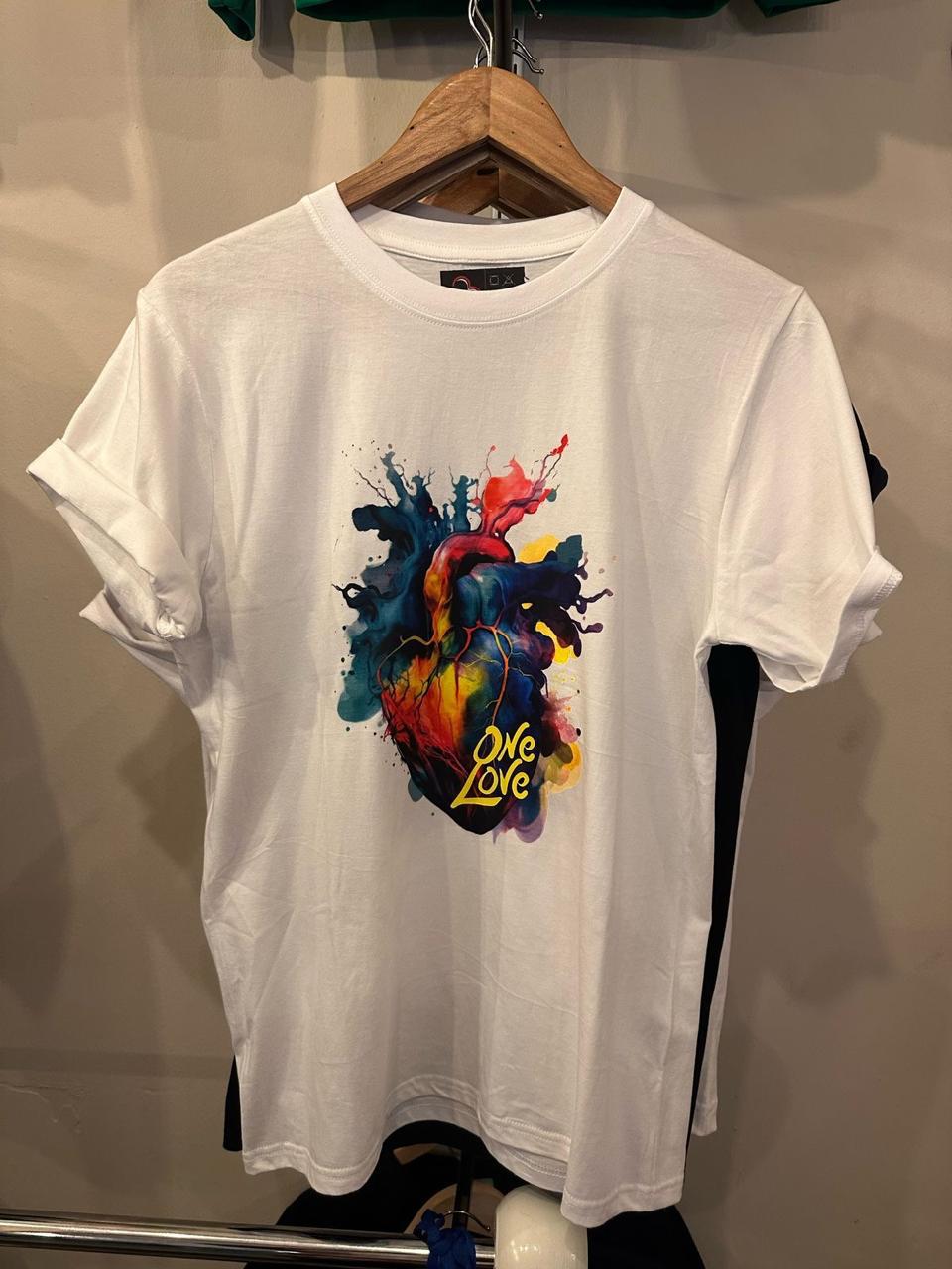 One Love Heart Graphic Unisex T-Shirt